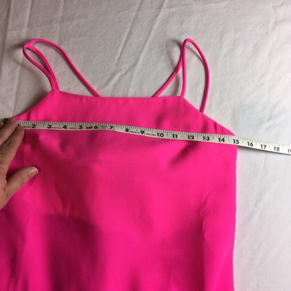 ASOS Petite Womens Dress Hot Pink Drop Waist Beachy Babydoll Strappy Sz 2P NWT - Picture 9 of 9